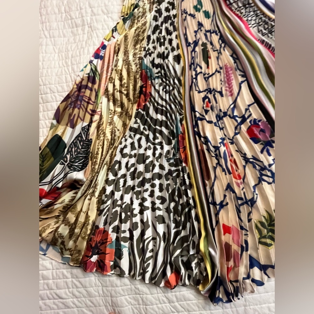 Anthropologie Geisha Designs Jacinta Pleated Multicolor Dress - Picture 14 of 14